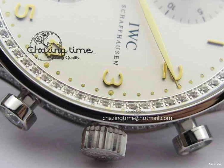 MIROTIME 1219 Portuguese IW3714 Diam ZF V2 1:1 Best Edition White Dial RG Numbers On Brown Leather Strap A79350 (Slim Movement) Fashionable 7246